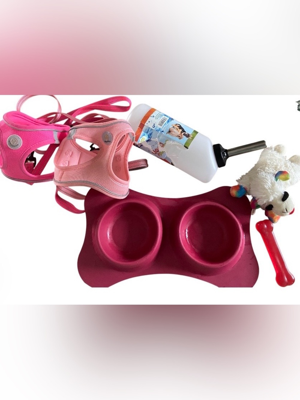 Welcome home puppy (Dog Feeding Set, Drinking bottle,Harnesses ,Toys) size XS